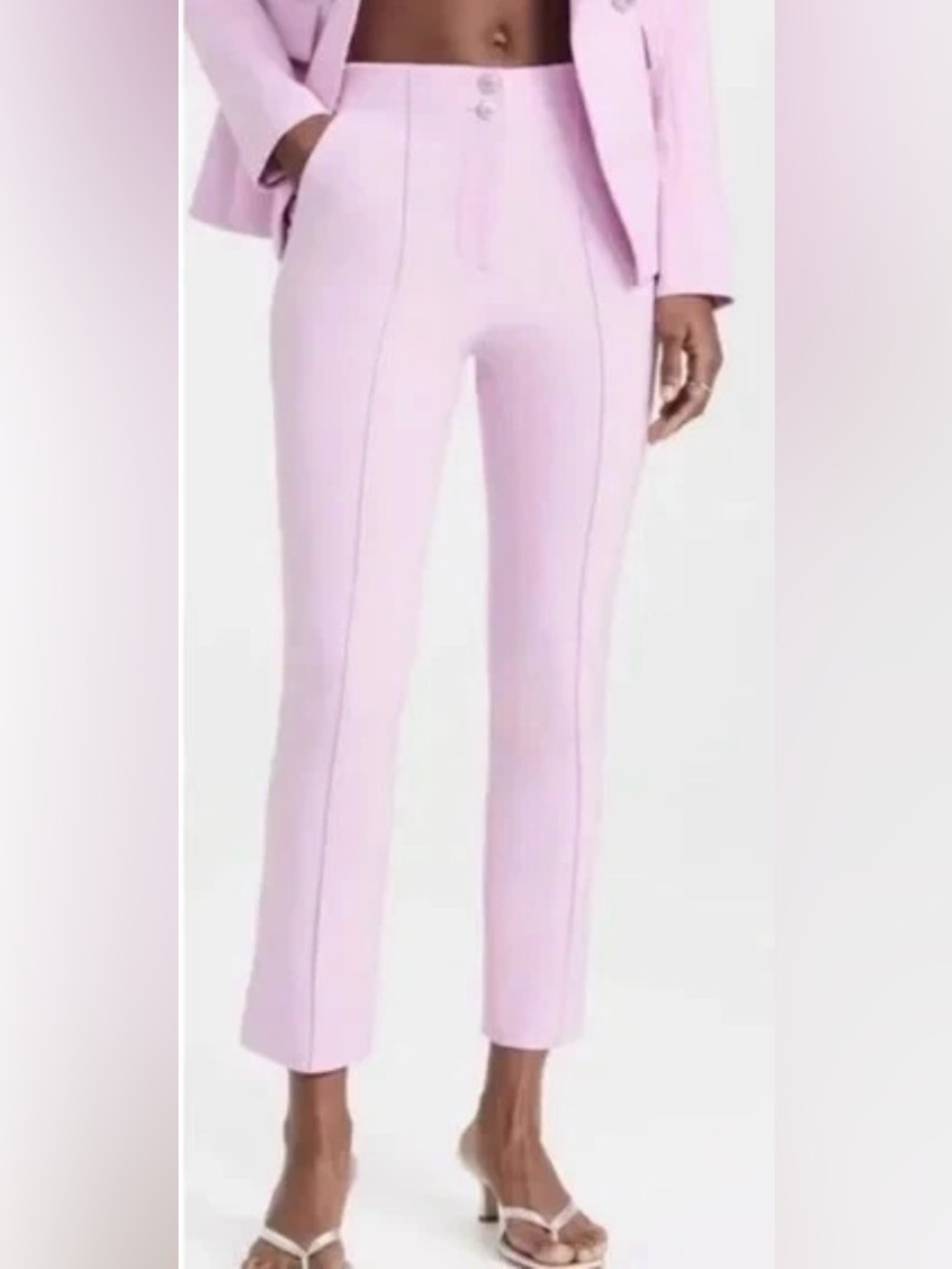 Veronica Beard Kean Stretch Boot-Cut Pants in Barely Orchid Size 6